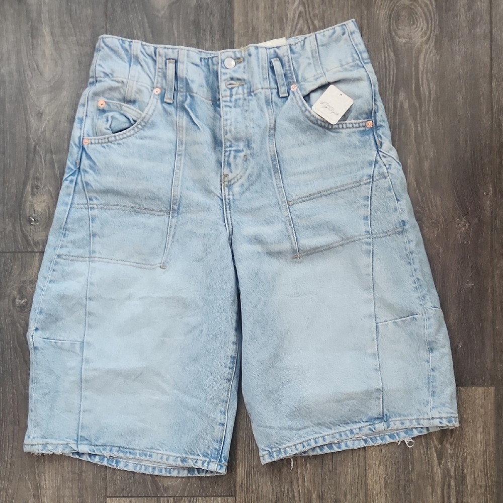 We The Free Light Blue Jean Shorts